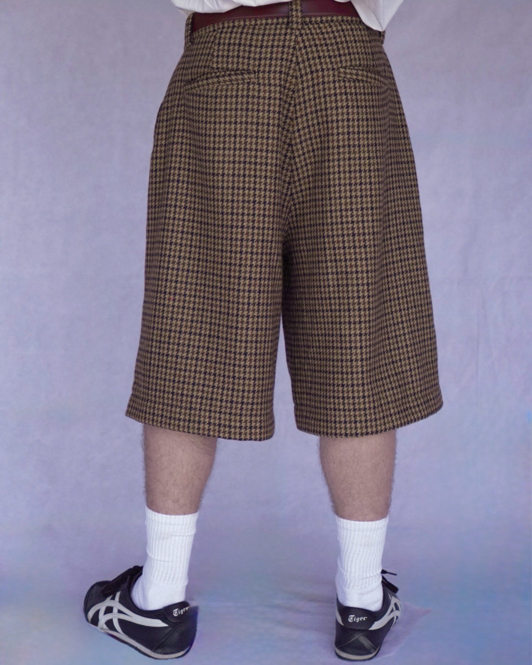 Hounds Tooth Pleated Shorts