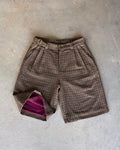 Hounds Tooth Pleated Shorts